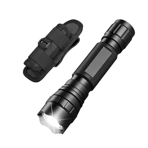 Bền Hiệu Quả Tiết Kiệm Năng Lượng Có Thể Sạc Lại Chiến Thuật Đèn Pin <span class=keywords><strong>Torch</strong></span> Hợp Kim Nhôm 1000lm 10W Trắng Laser Đen Cắm Trại Ánh Sáng - Product Image 4