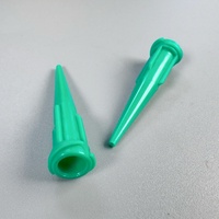 Jarum Dispensing Plastik Hijau 18G Liscoe Customized dengan Luer Lock, Panjang 31.9mm, Ujung Runcing, Stabilitas Tinggi, untuk Penggunaan Lem