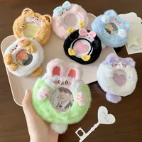 Étui porte-badge en peluche lapin de dessin animé mignon, pochette pour écouteurs, porte-clés, pendentif, protection pour épingles de sac Ita, style Kawaii, pour étudiants