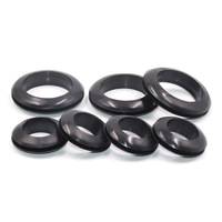 Protector de Cables de Goma EPDM de Doble Cara, Negro y Blanco, Moldeado Industrialmente, Personalizado de Fábrica, Anillo de Amarre de Goma, Ojal de Goma para Cables