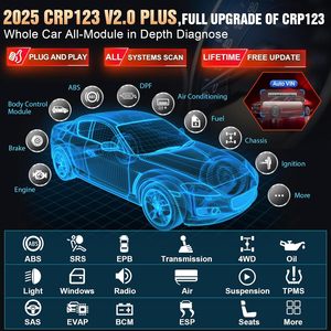 2025 nuevo modelo LANCH CRP123 V2.0 PLUS herramienta de escaneo de todo el sistema con 3 reinicio OBD2 escáner herramienta de diagnóstico para actualización gratuita de por vida - Product Image 3