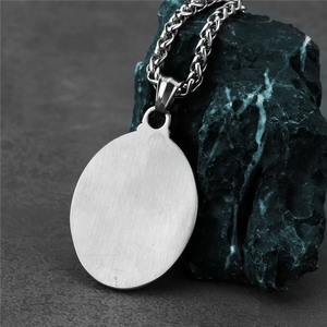 Collane con Ciondolo Punk Vichingo Nordico Ancora <span class=keywords><strong>Lupo</strong></span> <span class=keywords><strong>Luna</strong></span> in Acciaio Inossidabile Antiossidante Impermeabile, Gioielli alla Moda da Uomo 2025 - Product Image 2
