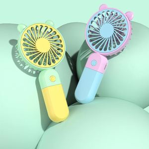 Nuevo Ventilador Eléctrico USB Portátil Mini Creativo de Mano Recargable de Plástico con Soporte para Uso en Exteriores, Automóviles y Hoteles - Product Image 2