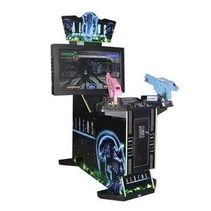 Coin operated arcade simulation shooting game 2 player alien extinction shooting video game