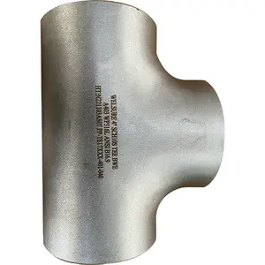 Sanitary Stainless Steel Pipe Fittings ISO 316 304 Stainless Steel Tee Butt Welded / Forged / Casting Pipe Fitting