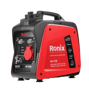 Ronix em estoque gerador RH-4791 1200w portátil silencioso para uso doméstico gerador inversor a gasolina 12v 220v