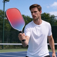 Ensemble de raquettes de pickleball en fibre de verre avec logo personnalisé OEM, pagaie légère avec housse de protection, fournisseur d'usine