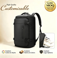 Sac à dos de voyage personnalisable 17,3 pouces pour femme et homme, sac de travail et d'affaires 40L, design durable, sac à dos pour ordinateur portable