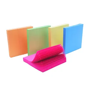 Blocos de notas adesivas promocionais para notas comerciais bloco de notas adesivas quadradas coloridas