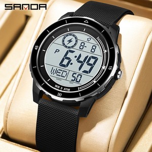 Montre numérique unisexe pour étudiants SANDA 2205 avec affichage lumineux et rappel d'alarme, montre-bracelet électronique de sport étanche - Product Image 1
