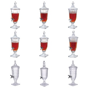 <span class=keywords><strong>Carafe</strong></span> à jus en verre QYT, design <span class=keywords><strong>cristal</strong></span> gaufré, grande capacité (2L-6L), pichet transparent pour <span class=keywords><strong>eau</strong></span> froide avec robinet - Style européen - Product Image 6