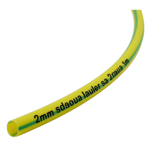 Tube thermorétractable 2 mm jaune-vert 1 m pour isolation et protection des câbles - Product Image 2