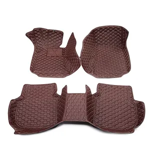 Leather car floor mats for nissan qashqai navara frontier np300 alaskan renault accessories interior mat carpet rug auto kits