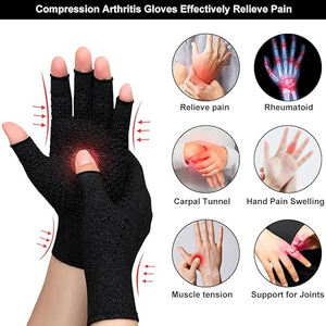 Half Finger Handschutz Rheumatoide Schmerzen lindern Therapie Kompression strick handschuhe für Arthritis - Product Image 5