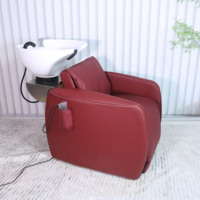 Chaise de shampooing avec fonction de massage électrique, vente chaude, mobilier de salon à vendre, unité de lavage de shampooing en vente chaude