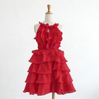 Robe plissée à manches bouffantes et à nouer avec volants Bettergirl, nouvelles arrivées 2026