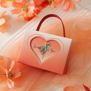 Boîte à bonbons de mariage de luxe en forme de cœur-Emballage cadeau portable pour la Saint-Valentin pour cosmétiques, cadeaux de fête et décoration de table d'anniversaire - Product Image 4