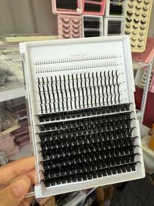 Faux cils en fibres végétales faits à la main, sans poids, vente en gros, pré-coupés, DIY, cils en grappe vaporeux, marque privée, fournisseur de cils - Product Image 3