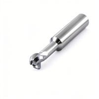 Fraise à queue sphérique en carbure monobloc 2-4 cannelures pour aluminium, à col long, pour cavités internes de moules CNC