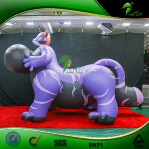 बड़े पेट इंflatable बाघ लड़कियों को बड़े स्तन स्क्वीकी सवारी - Product Image 2