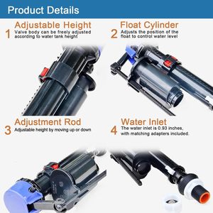 Válvula de llenado de repuesto para tanques de inodoro, piezas de reparación de la válvula de entrada, compatible con Duravit 016301 - Product Image 4