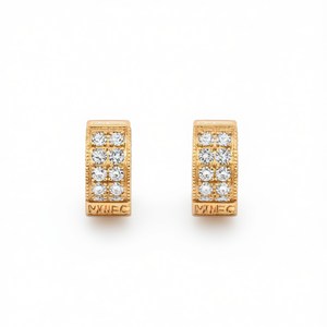 Orecchini Mynec in Oro con Diamanti, Taglio Brillante Rotondo, Colore G, Diamanti Naturali, Stile Classico da Donna per Uso Quotidiano - Product Image 1