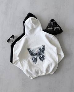 Sweat-shirts à capuche surdimensionnés pour hommes en molleton de coton personnalisés, style streetwear Y2K grunge, entièrement ornés de strass, vente en gros - Product Image 2