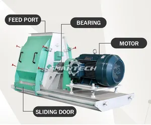 China Supplier Low Energy Consumption Animal Feed Corn SFSP series grain rice maize wheat corn animal feeds hammer mill