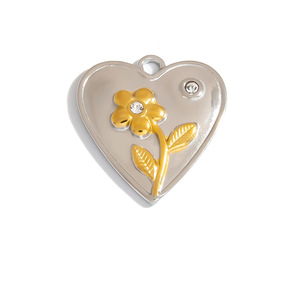 จี้ห้อยคอรูปทรงต่างๆ สีทอง เงิน สแตนเลส ประดับด้วยผีเสื้อ ดอกไม้ ไข่มุก สำหรับทำเครื่องประดับ DIY แฟชั่นสำหรับทุกเพศ - Product Image 4