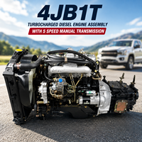 Moteur diesel turbo 4 cylindres ISUZUU 4JB1T avec boîte de vitesses manuelle à 5 rapports, radiateur, unité de puissance complète pour pick-up 2 roues motrices, camion léger