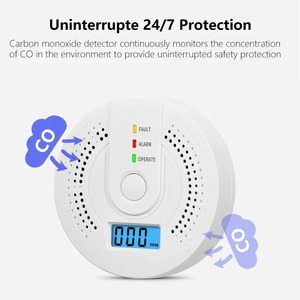 Detector de Monóxido de Carbono Independiente, Alarma de CO para Uso Doméstico con Pantalla LCD de Alta Sensibilidad, Certificado UL2034 XA1007 - Product Image 1