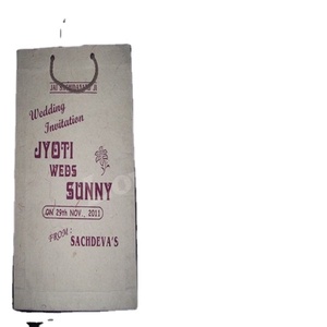 Jyoti Webs Sunny Wedding Invitation Recycled Paper Foldable Shopping <b>Bag</b> with Rope Handle Medium Size - Product Image 1