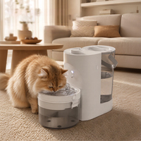 Fontaine à eau automatique sans cordon pour animaux de compagnie, avec séparation eau sale et eau fraîche, conception d'ajout d'eau automatique pour produits pour animaux.