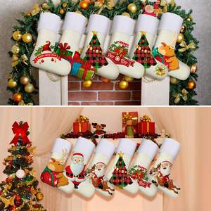 Calcetines Navideños Personalizados de Yute para Sublimación, Decoración Navideña para Colgar en el Árbol o Chimenea, Impresión por Transferencia de Calor DIY - Product Image 6