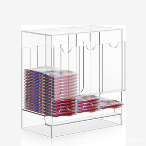 Dispenser & <span class=keywords><strong>Display</strong></span> Akrilik Xinjinda Custom Clear 3-Slot Ringan untuk Paket Booster Yugiho & Dispenser Paket Kartu TCG - Product Image 1