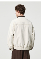 Blouson Bomber Homme Col Montant Entièrement Zippé Poignets Côtelés Uni Simple Vintage Décontracté Grandes Tailles et Grandes Tailles Spéciales Surdimensionné 6XL 7XL