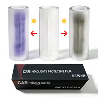 Film de protection photochromique pour phares de voiture TPU 30cm*15m, transparent, fumé noir, transparent violet, vente chaude