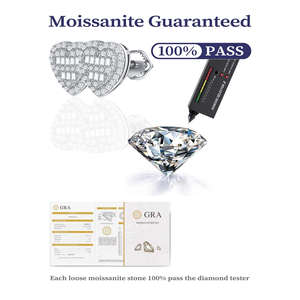 Orecchini a Perno a Forma di Cuore in Argento Sterling 925 con Moissanite di Alta Qualità, Regalo di Nozze, Spedizione Senza Dazi - Product Image 6