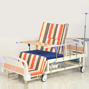Cama Hospitalaria Manual de Tres Funciones con Plegado Parcial, Acero Laminado <span class=keywords><strong>en</strong></span> Frío, Capacidad de 260 kg, Orificio para Inodoro, para UCI y Cuidado <span class=keywords><strong>en</strong></span> el Hogar - Product Image 1