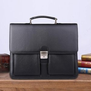 Maletín de Cuero PU Duradero Personalizado OEM, Maletín para Portátil de 15 Pulgadas, Maletín de Negocios para Oficina, Estilo Mensajero Tradicional, para <span class=keywords><strong>Abogados</strong></span> - Product Image 2