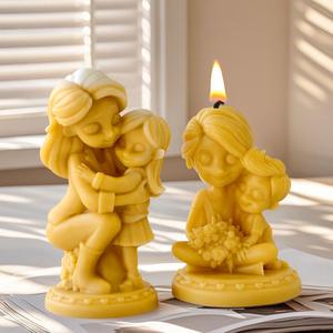 Ensemble de moules en silicone pour la fête des mères, diffuseur de cire en plâtre, moule en résine, cadeau parfait pour <span class=keywords><strong>maman</strong></span>, décor à la maison, moule en silicone pour la fête des mères - Product Image 4