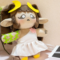 Peluche personnalisée Vierge 12 Constellations, jouet en peluche mignon pour fille avec robe, poupée en peluche anime OEM pour fans