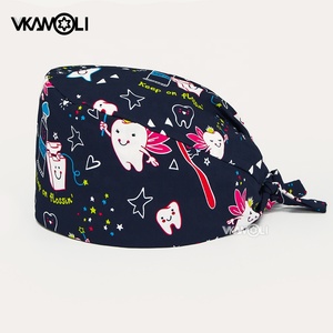 Chapeau chirurgical pour dentiste, pièces, impression dentaire avec boutons, tête <span class=keywords><strong>de</strong></span> soins infirmiers, laboratoire, gommage du laboratoire, chirurgie, boutique d'animaux, chapeau pour salle d'opération pour femmes - Product Image 3