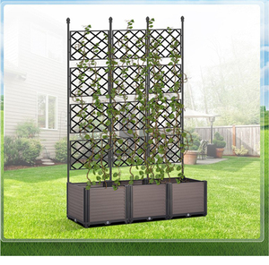 <span class=keywords><strong>Fioriera</strong></span> Rialzata Rettangolare da Giardino con Grigliato <span class=keywords><strong>per</strong></span> Piante Rampicanti - Product Image 3
