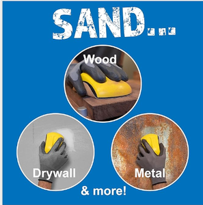 กระดาษทรายบล็อกสี่เหลี่ยมขนาด120X70มม. แผ่นมือสำหรับตะขอและห่วงขนาด5นิ้วที่วางแผ่น PU - Product Image 6