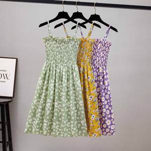มินิเดรสแฟชั่นฤดูร้อนสำหรับผู้หญิงชุดเดรสแขนกุดสายเดี่ยวลำลองเอวสูงยืดหยุ่นได้สำหรับผู้หญิงชุดเดรสผ้าชีฟอง - Product Image 2
