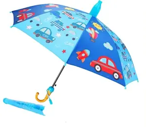 Venda quente guarda-chuva infantil com capa de chuva atacado para chuva com plug de drenagem de água