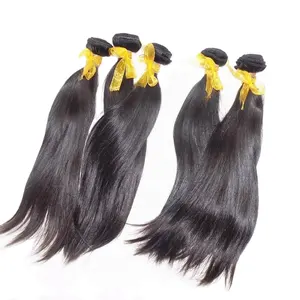 Fornecedor profissional cabelo humano de vison virgem liso e sedoso natural brasileiro