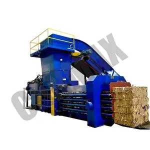 Popular Design Steel Filter Scrap Baling Fibre Machine For Beer Can Horizontal Baler