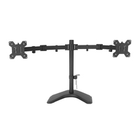 Support de bureau double moniteur LCD MFS 3202, socle sur pied avec œillets à boulons en option, robuste, entièrement réglable